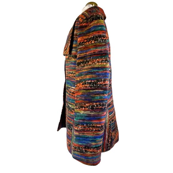 City Girl Nancy Bolen Multicolor Patterned Jacket L - Picture 2 of 5